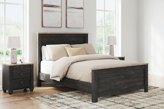 Nanforth - Two-tone - Queen Panel Bed