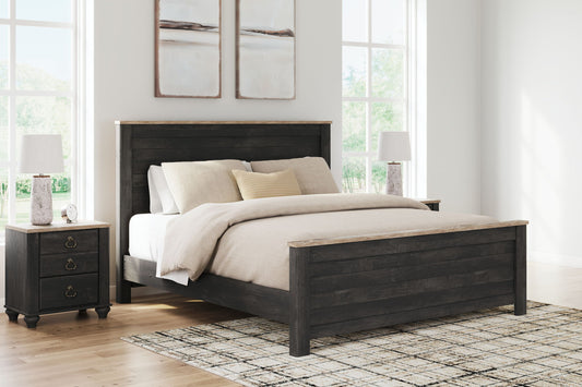 Nanforth - Two-tone - King Panel Bed