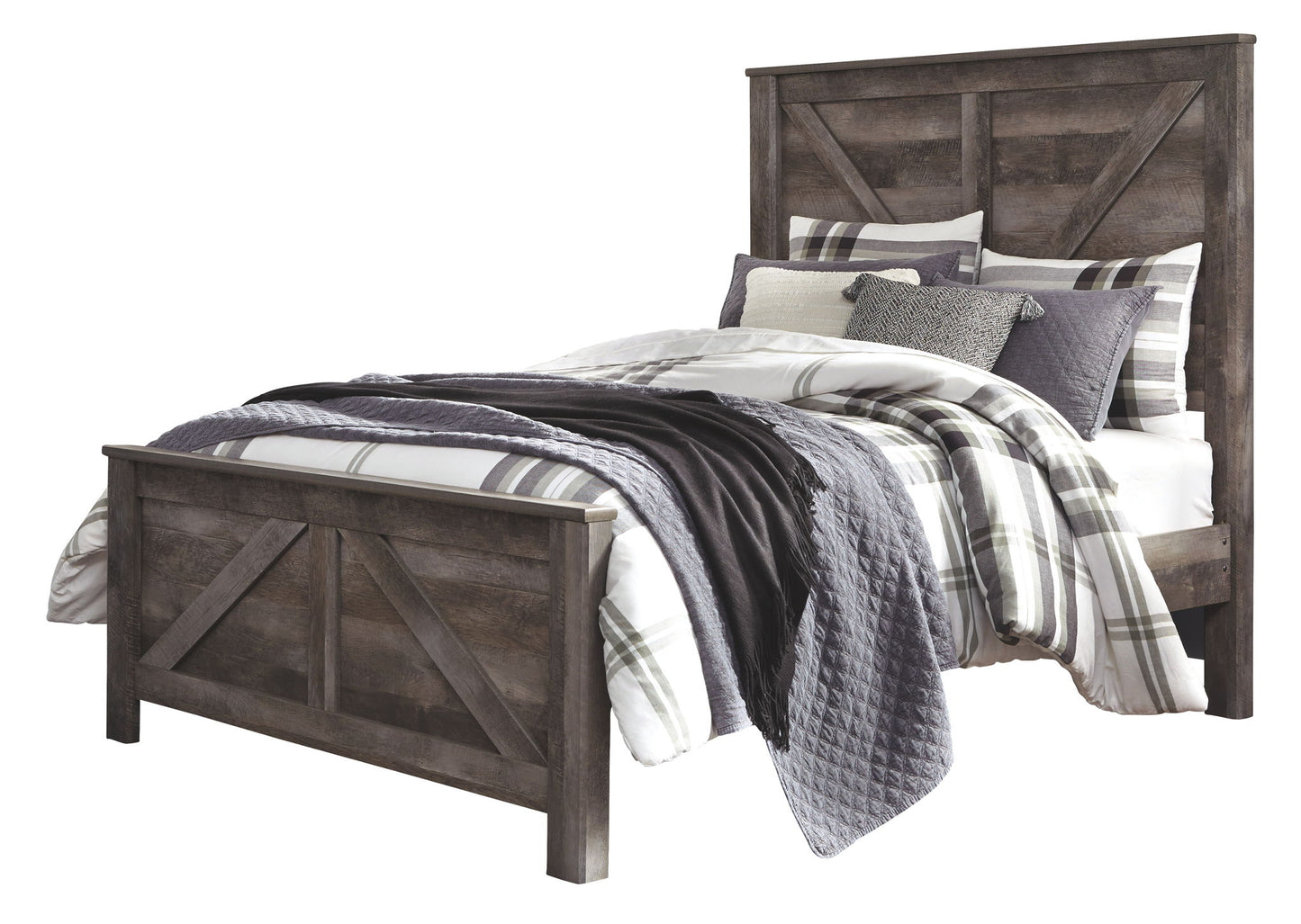 Wynnlow - Gray - Queen Crossbuck Panel Bed