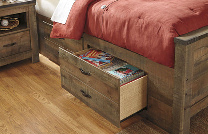 Trinell - Brown - Full Panel Bookcase Bed With 2 Storage Drawers