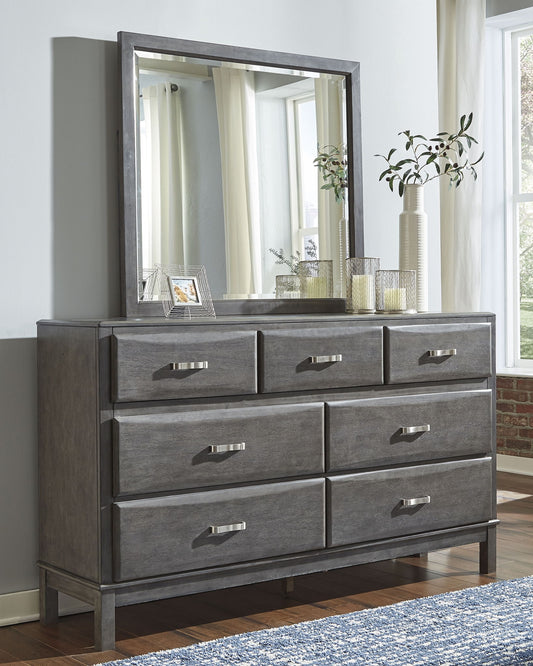 Caitbrook - Gray - Dresser, Mirror