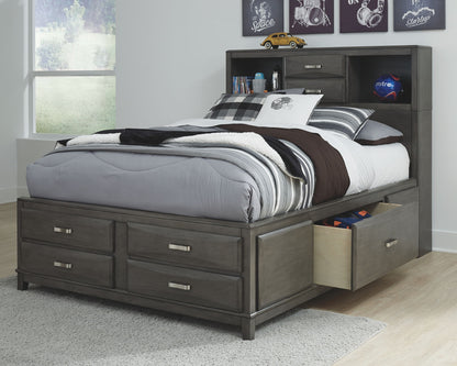 Caitbrook - Gray - Full Storage Bed