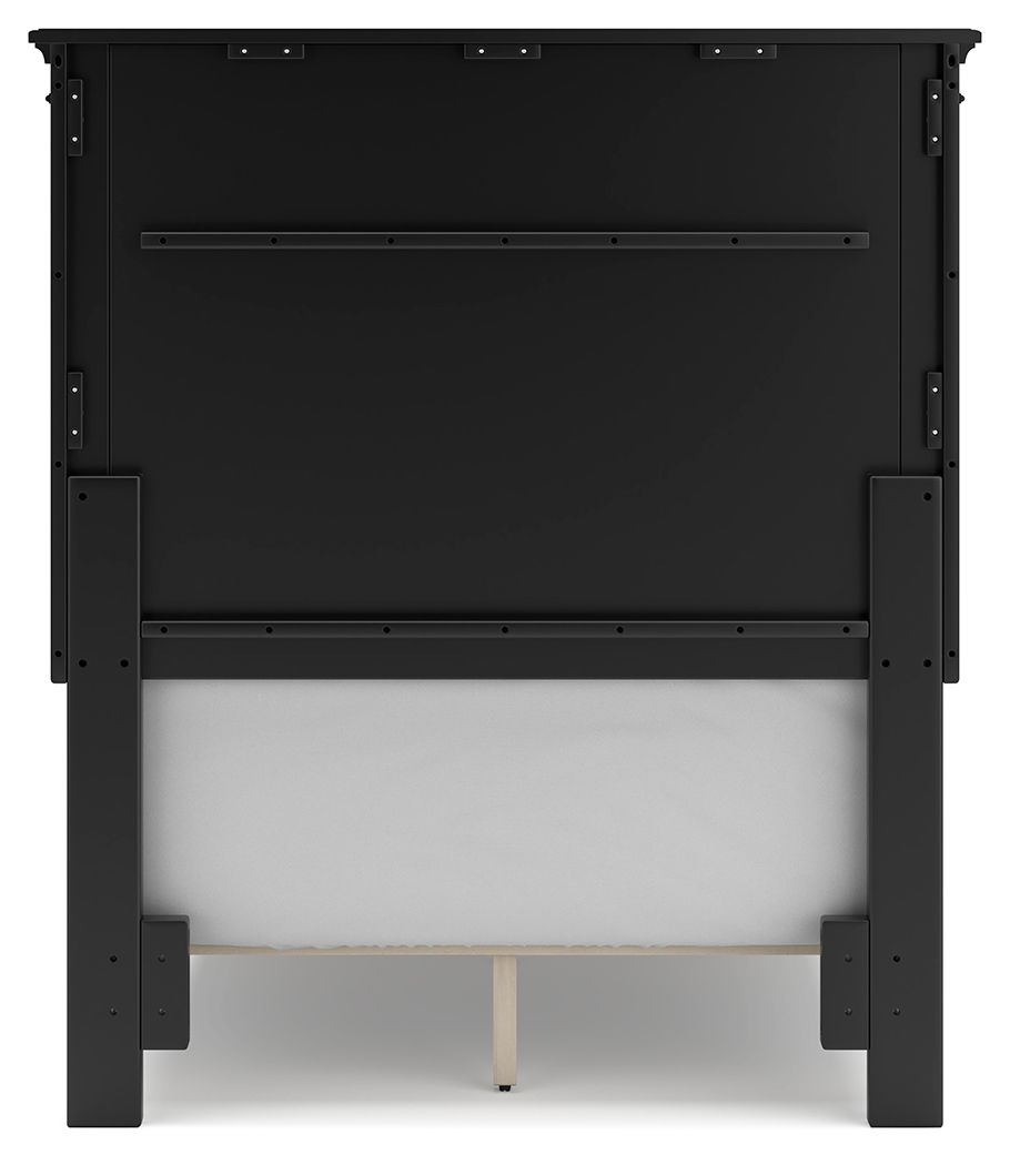 Lanolee - Black - Twin Panel Bed