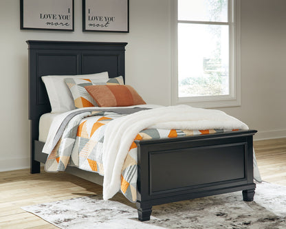 Lanolee - Black - Twin Panel Bed