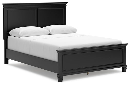 Lanolee - Black - Queen Panel Bed