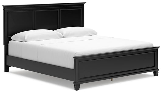 Lanolee - Black - California King Panel Bed