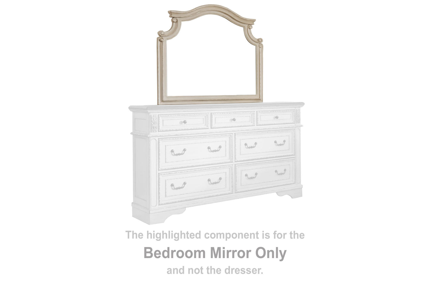 Realyn - Chipped White - Bedroom Mirror