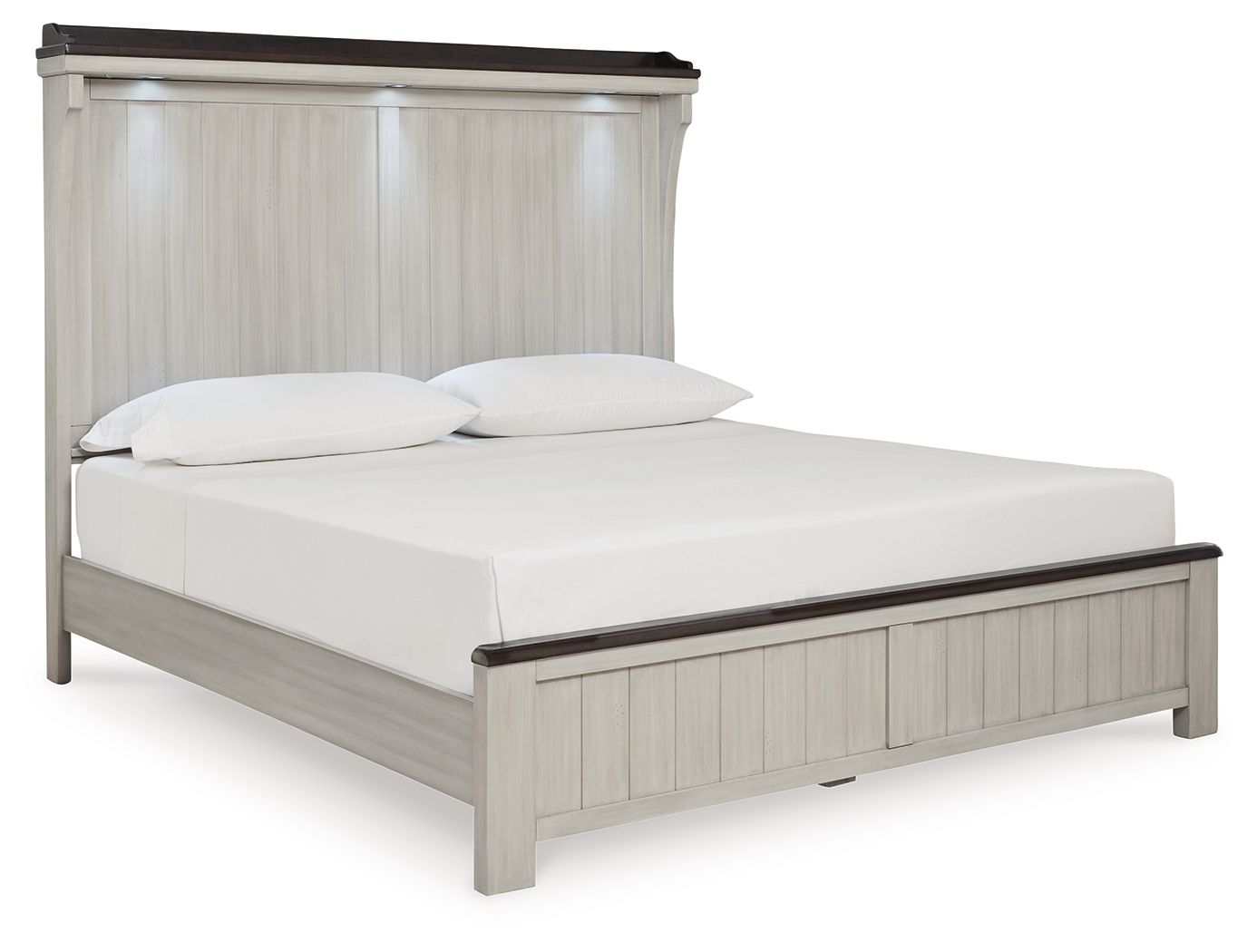 Darborn - Gray / Brown - King Panel Bed