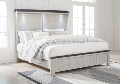 Darborn - Gray / Brown - King Panel Bed
