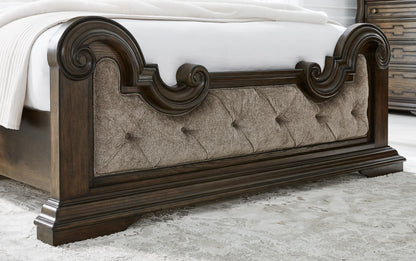 Maylee – Dark Brown – King Upholstered Bed 6