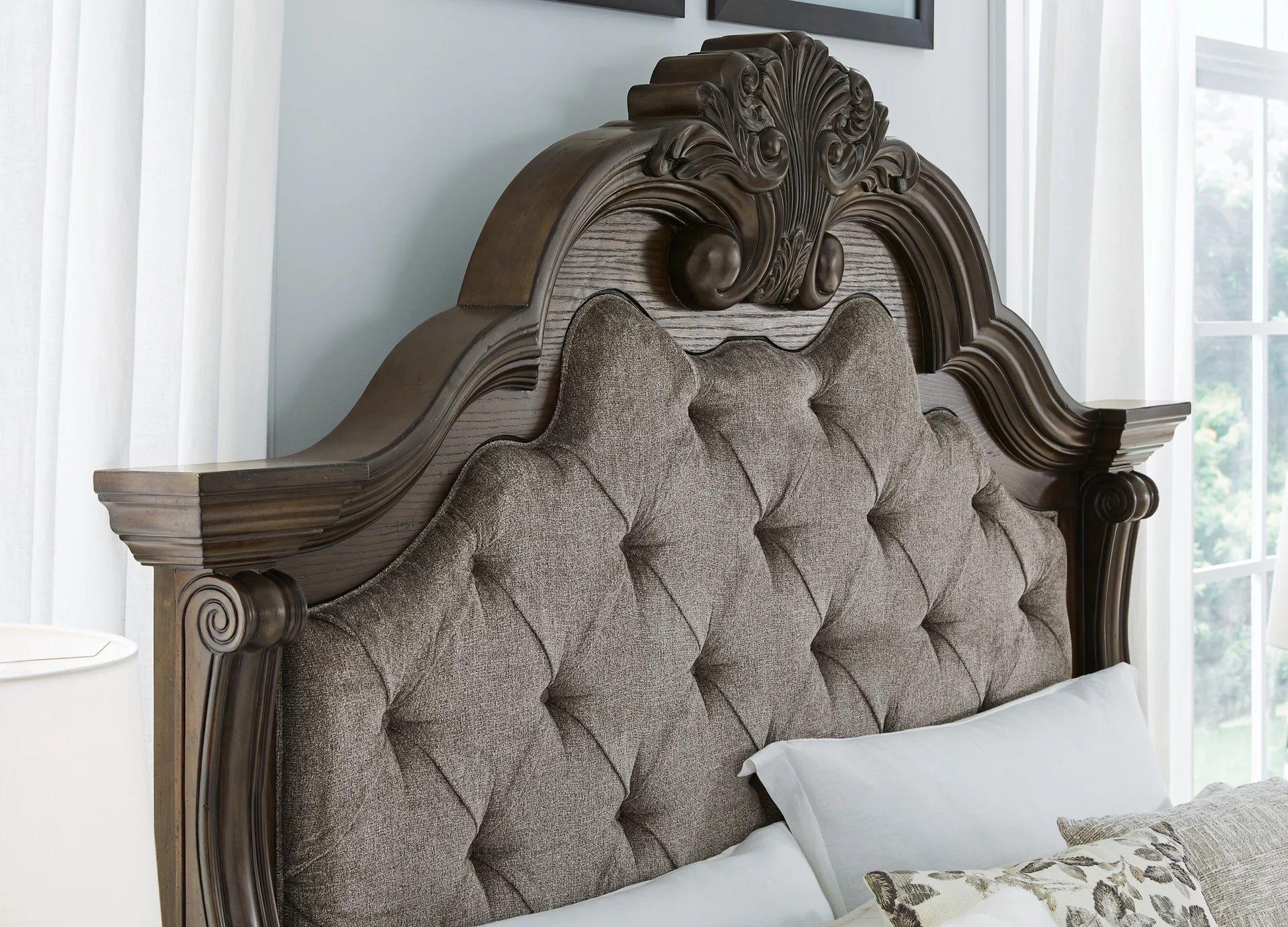 Maylee – Dark Brown – California King Upholstered Bed 5