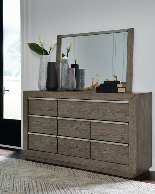 Anibecca - Weathered Gray - Dresser, Mirror