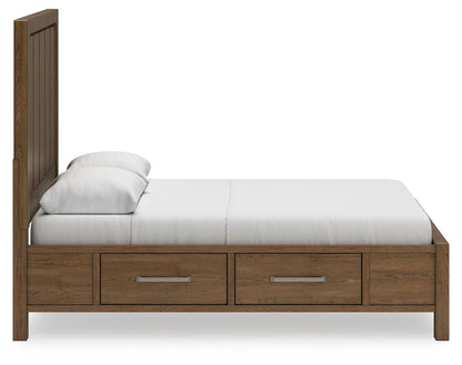 Cabalynn - Light Brown - Queen Panel Bed With Storage