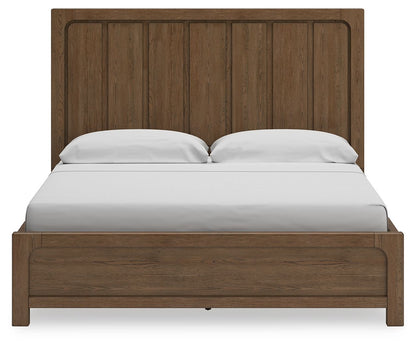 Cabalynn - Light Brown - California King Panel Bed With Storage