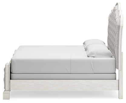 Arlendyne - Antique White - King Upholstered Bed