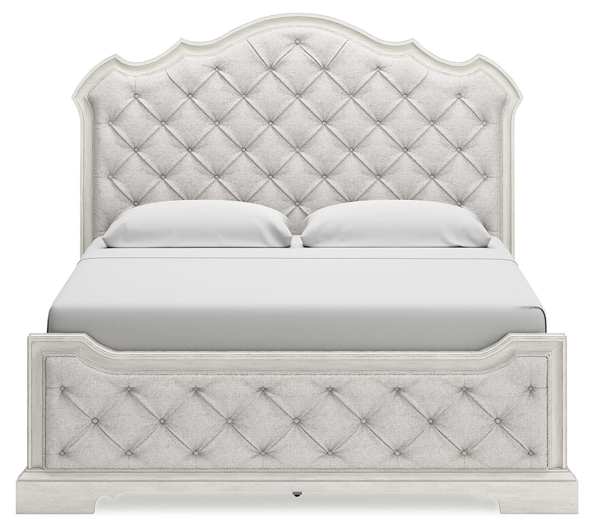 Arlendyne - Antique White - California King Upholstered Bed
