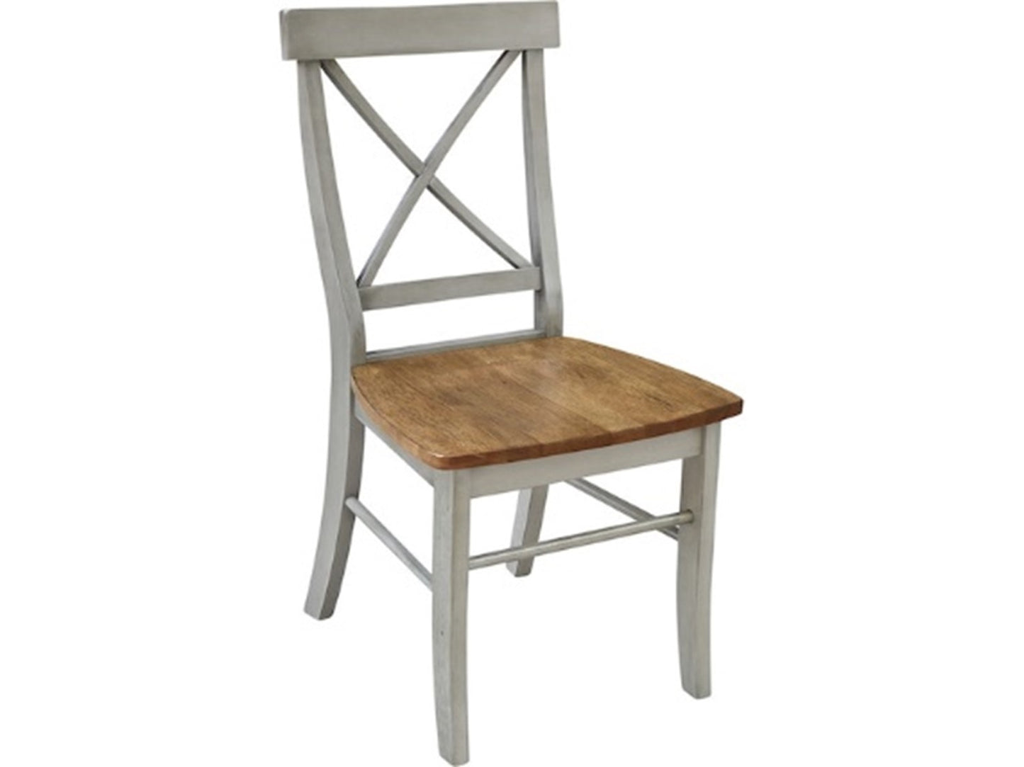 John Thomas “Dining Essentials X Back Chair in Hickory and Stone”