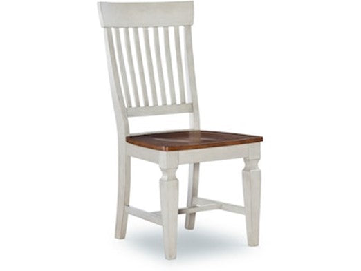 Vista Slatback Chair in Hickory and Shell