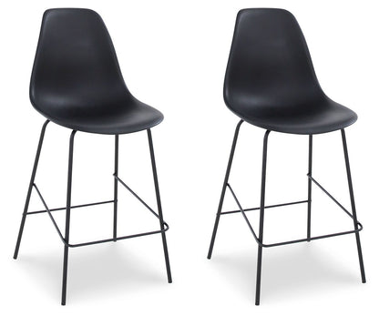 Forestead - Black - Barstool (Set of 2)