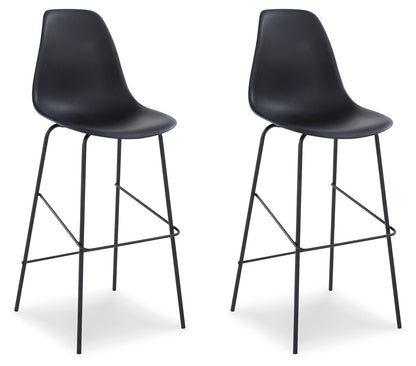 Forestead - Black - Tall Barstool (Set of 2)