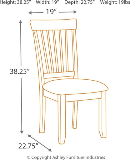 Berringer - Rustic Brown - 5 Pc. - Drop Leaf Table, 4 Side Chairs