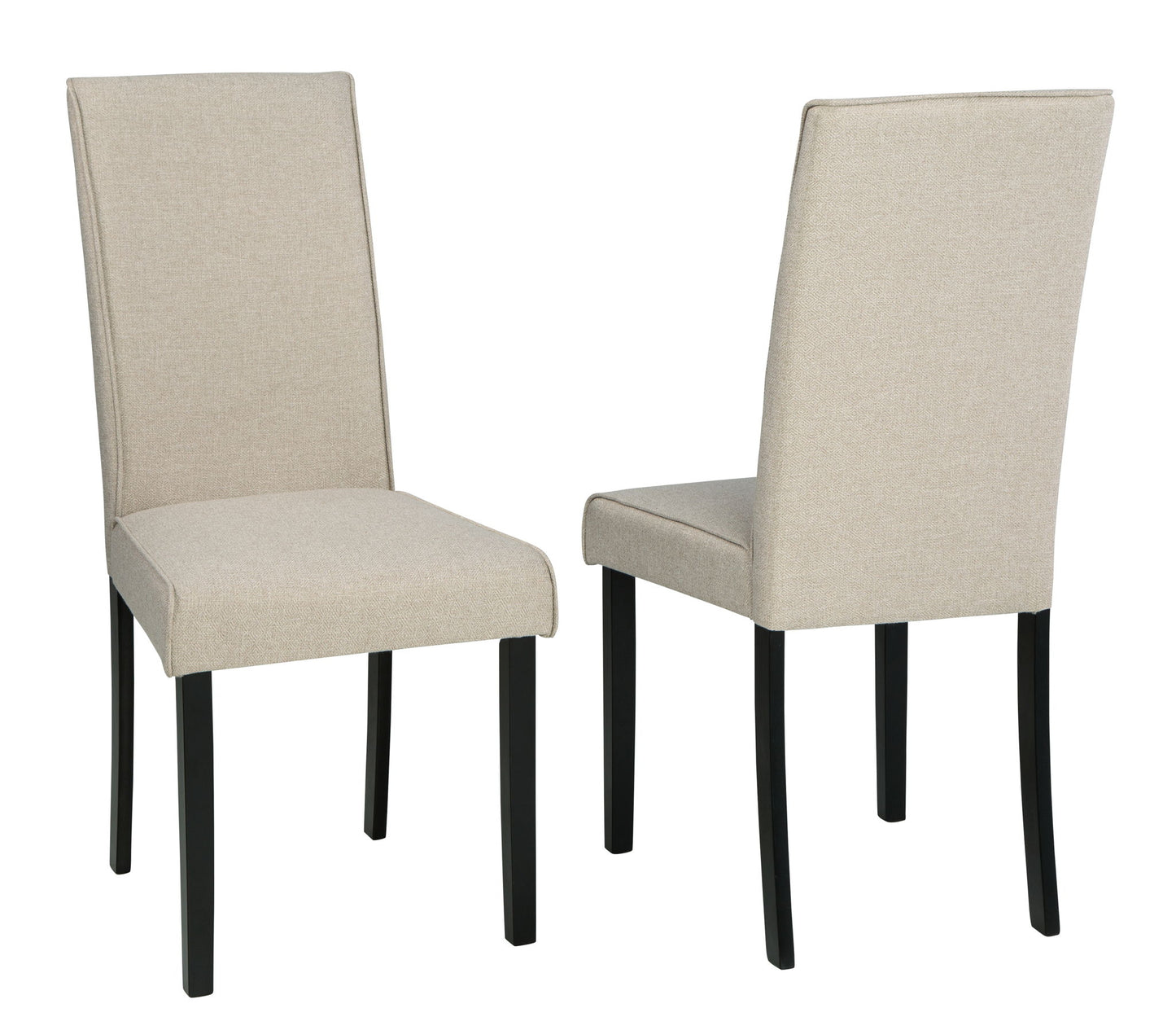 Kimonte - Dark Brown / Beige - Dining Uph Side Chair (Set of 2)