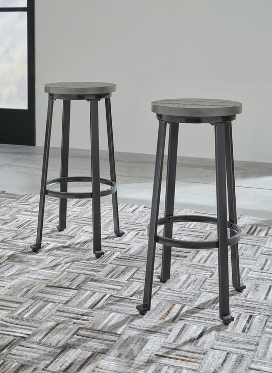 Challiman - Antique Gray - Tall Stool (Set of 2)