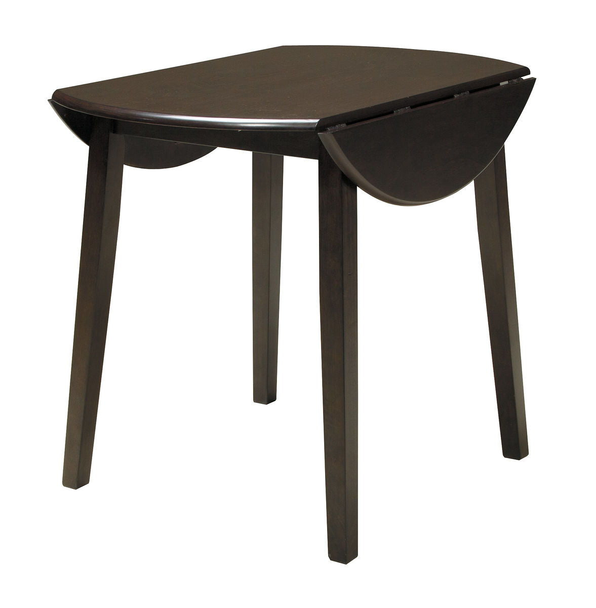 Hammis - Dark Brown - Round Drm Drop Leaf Table