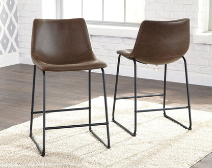 Centiar - Brown - Upholstered Barstool (Set of 2)