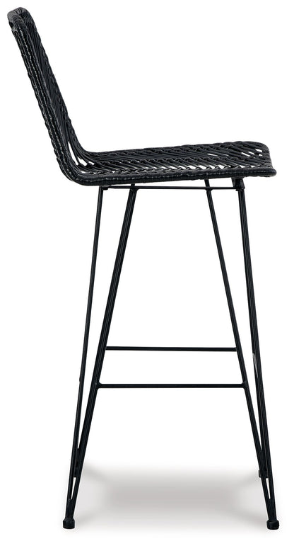 Angentree - Black - Tall Uph Barstool (Set of 2)