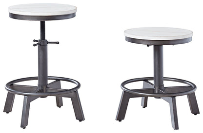 Torjin - Vintage White - Swivel Stool (Set of 2)