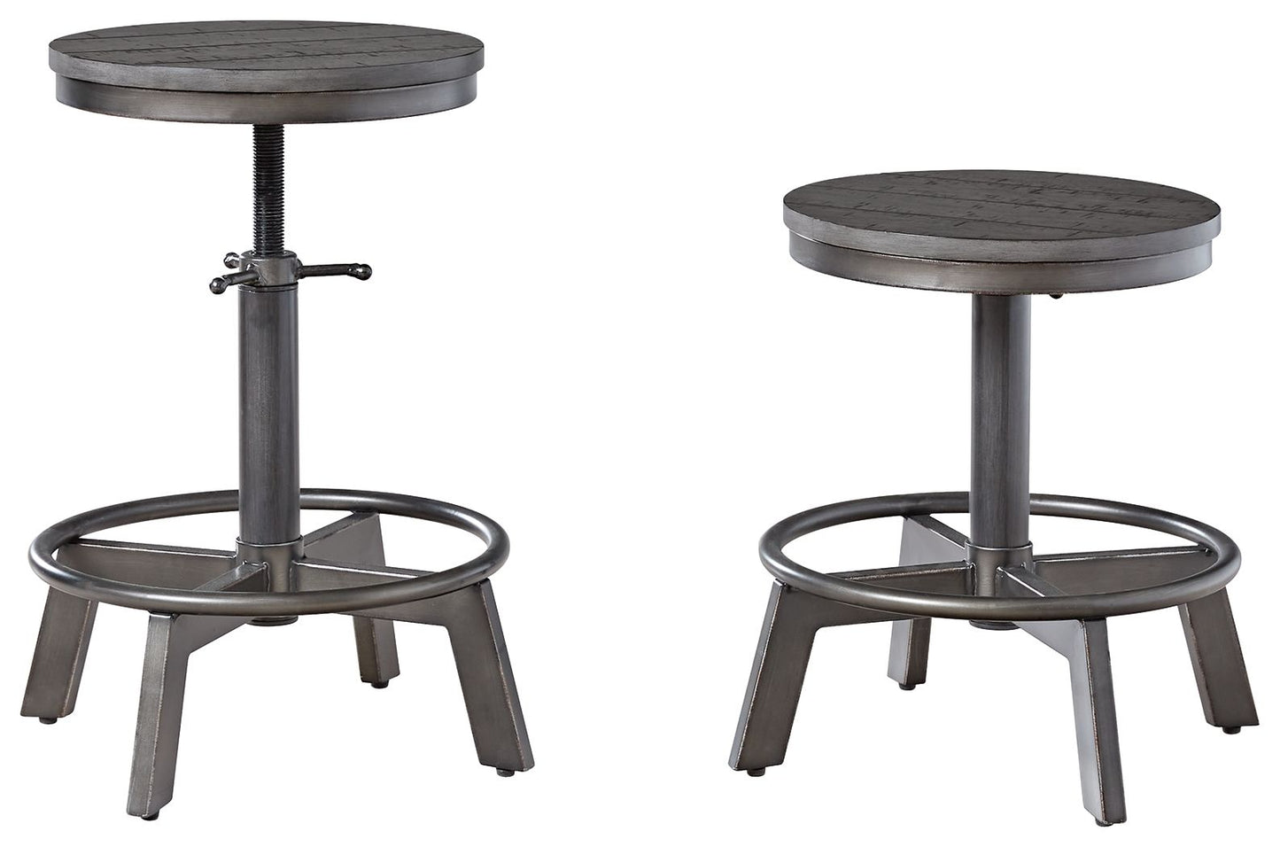 Torjin - Gray - Swivel Stool (Set of 2)