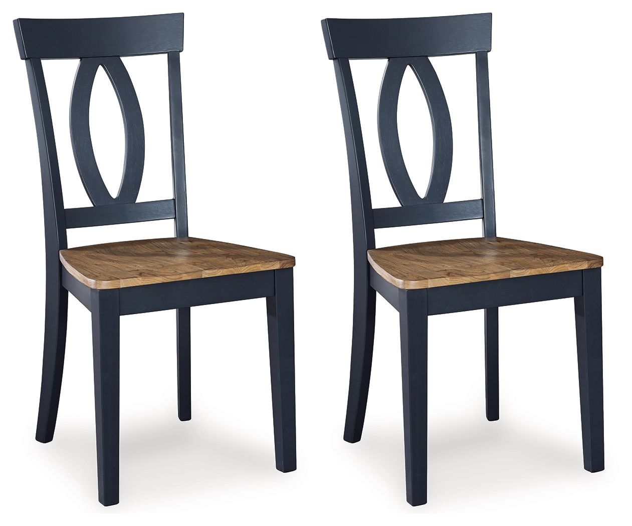 Landocken - Brown / Blue - 3 Pc. - Round Dining Table, 2 Side Chairs