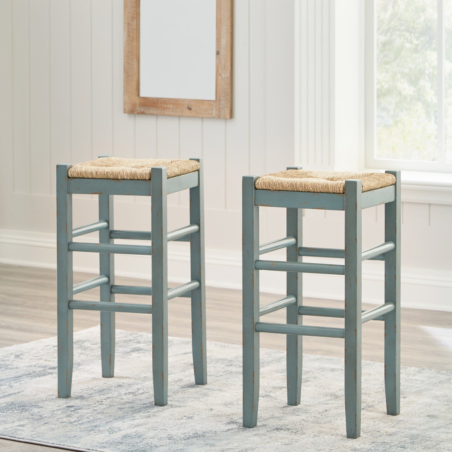 Mirimyn - Teal - Tall Stool (Set of 2)