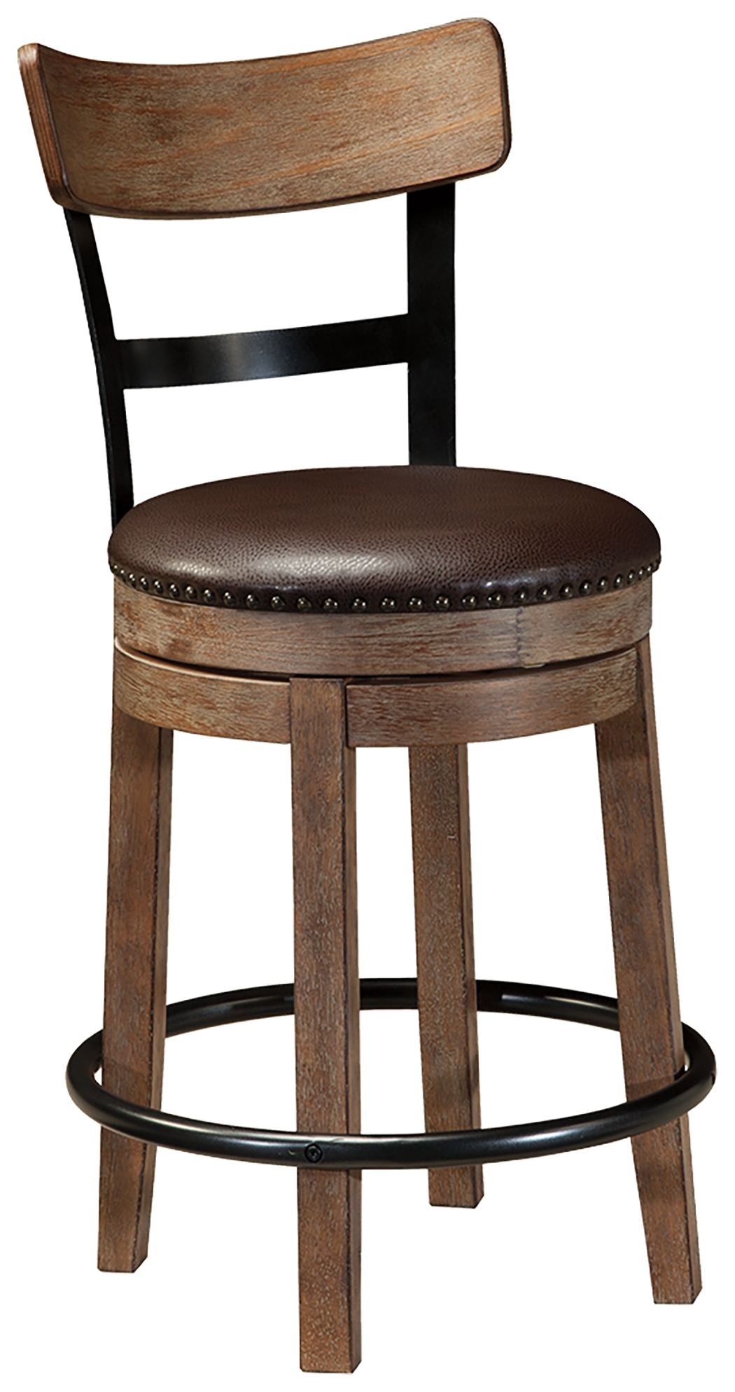 Pinnadel - Light Brown - Uph Swivel Barstool