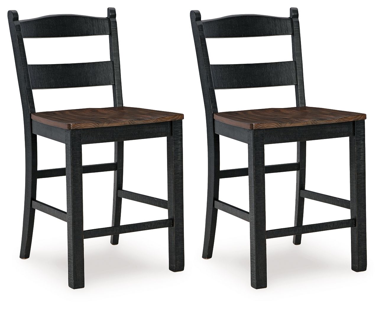 Valebeck Black Brown Barstool Set of 2
