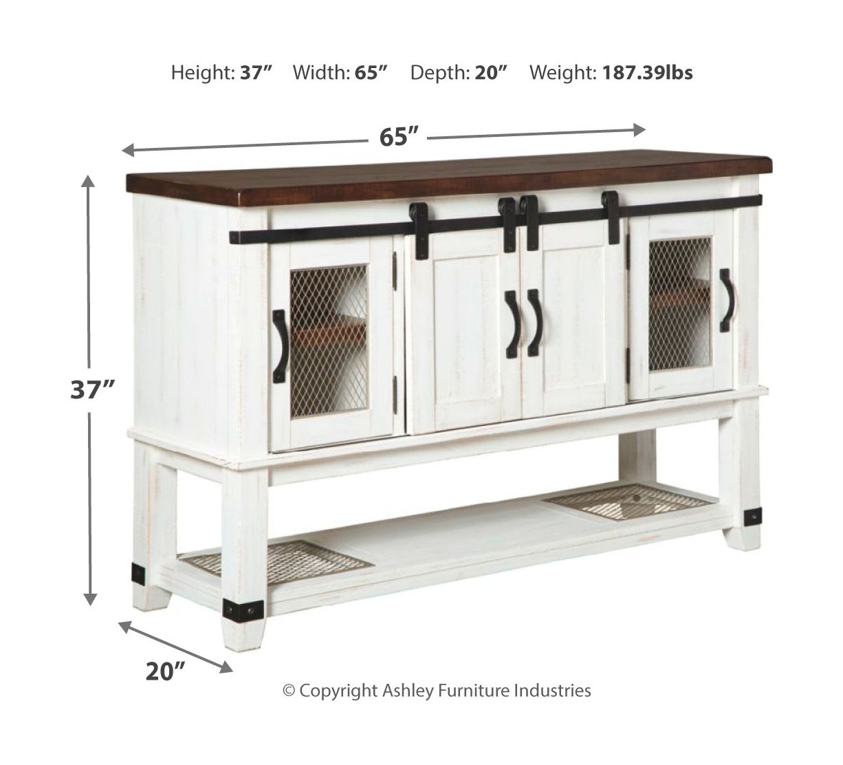 Valebeck - White - 6 Pc. - Counter Table, 4 Counter Barstools, Server