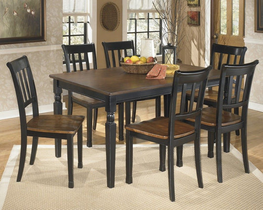 Owingsville - Dark Brown - 7 Pc. - Dining Room Table, 6 Side Chairs
