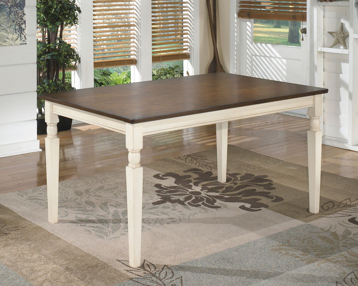 Whitesburg - Brown / Cottage White - Rectangular Dining Room Table