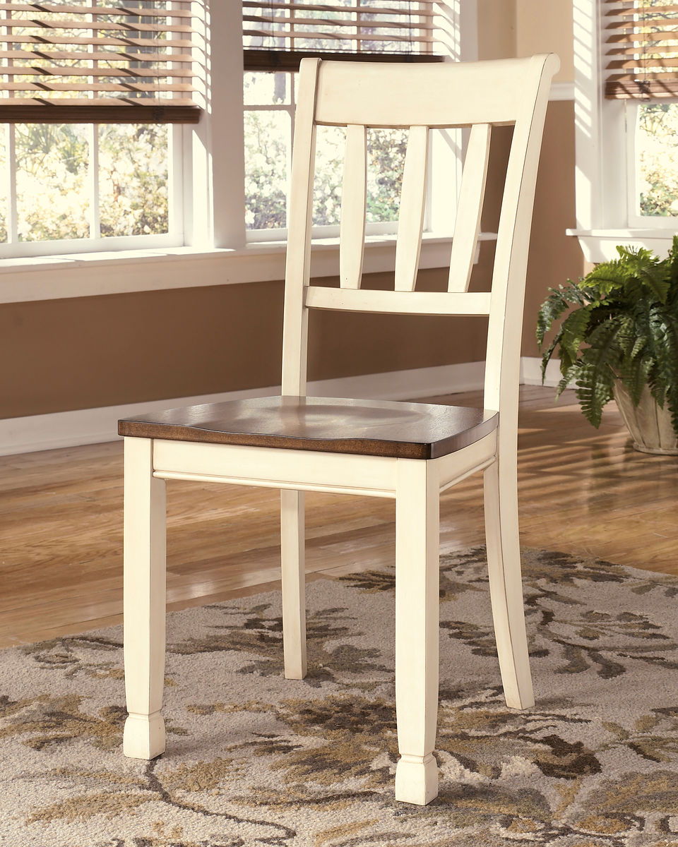 Whitesburg White Dining Room Table, Side Chairs