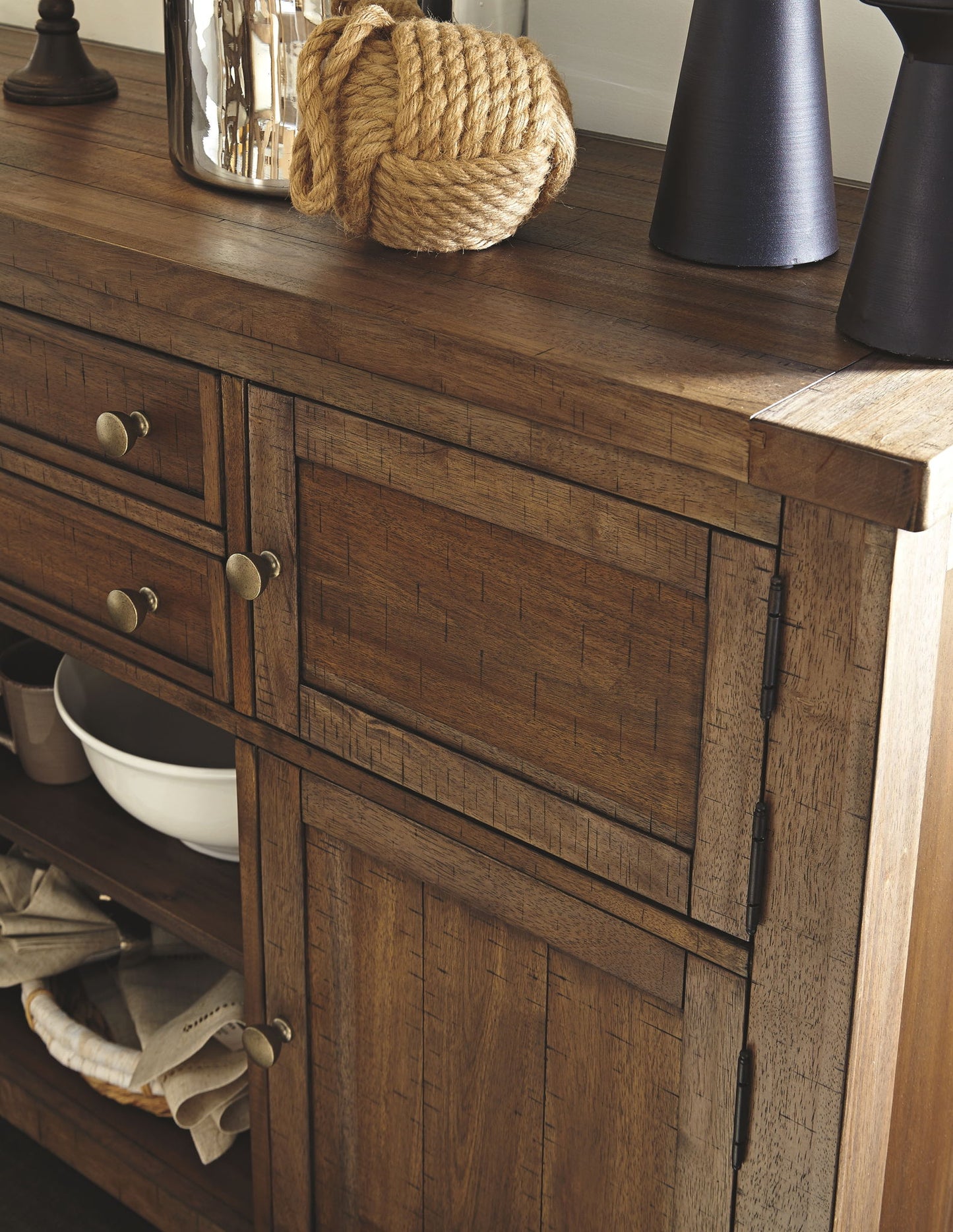 Moriville - Dark Gray - 8 Pc. - Counter Extension Table, 6 Barstools, Server