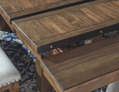 Moriville - Dark Gray - 8 Pc. - Extension Table, 6 Side Chairs, Server