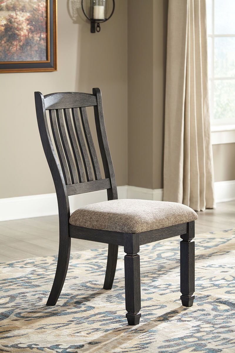 Tyler Creek - Dark Gray - 7 Pc. - Dining Room Table, 6 Side Chairs