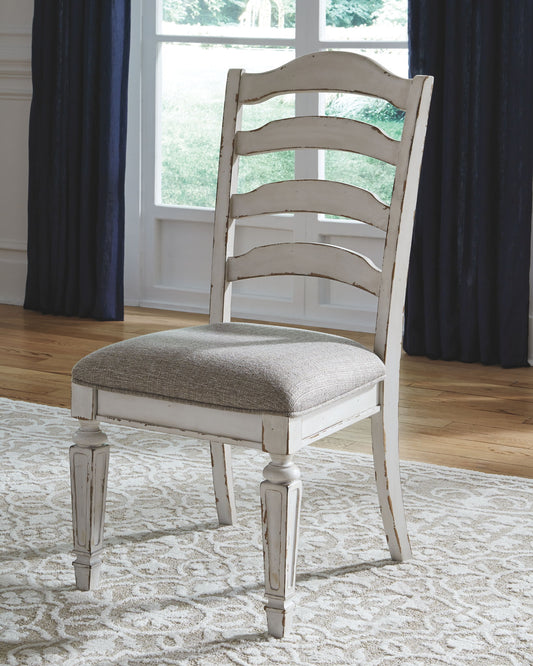 Realyn - Chipped White - Dining Uph Side Chair (Set of 2) - Ladderback