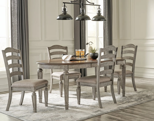 Lodenbay - Antique Gray - 5 Pc. - Dining Room Extensiontable, 4 Side Chairs