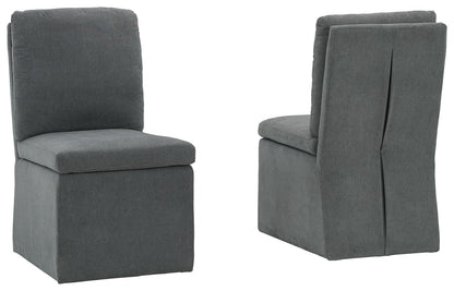 Krystanza - Charcoal - Dining Uph Side Chair (Set of 2)
