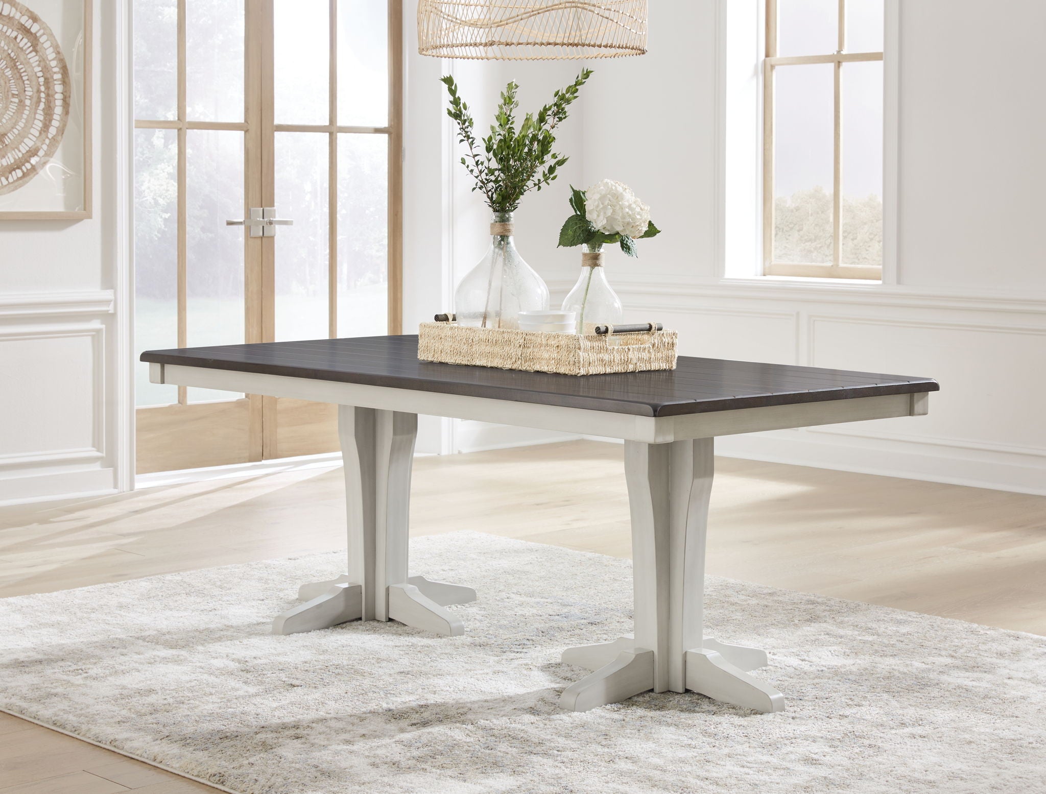 Darborn - Gray / Brown - 7 Pc. - Dining Table, 4 Side Chairs