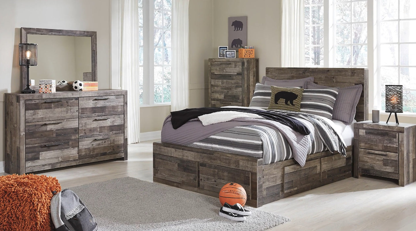 Derekson - Multi Gray - Full Panel Bed
