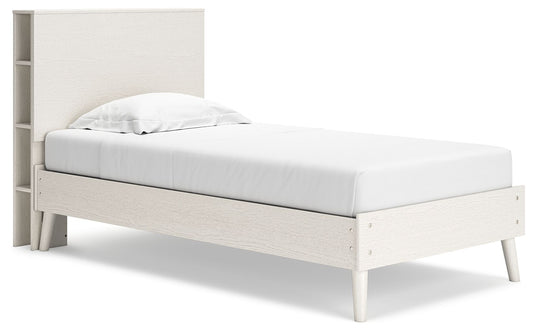 Aprilyn - White - Twin Bookcase Bed
