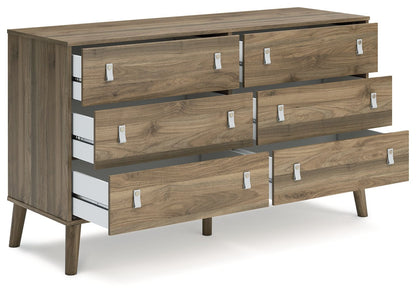 Aprilyn - Light Brown - Six Drawer Dresser